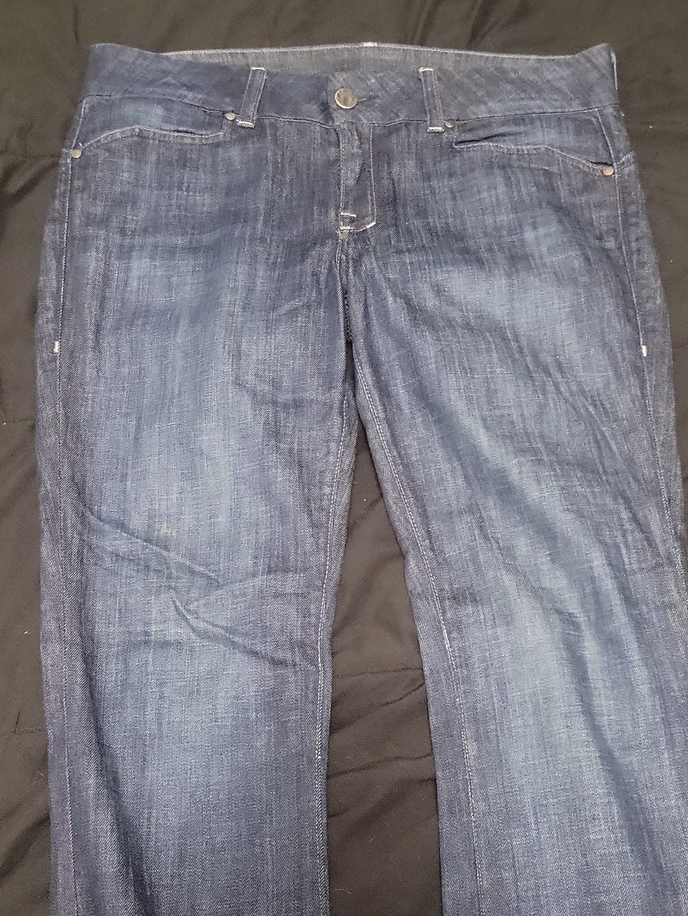 William Rast Size 31 "Savoy" Low Rise Trouser Flare Jeans Dark Wash Y2K